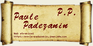 Pavle Padežanin vizit kartica